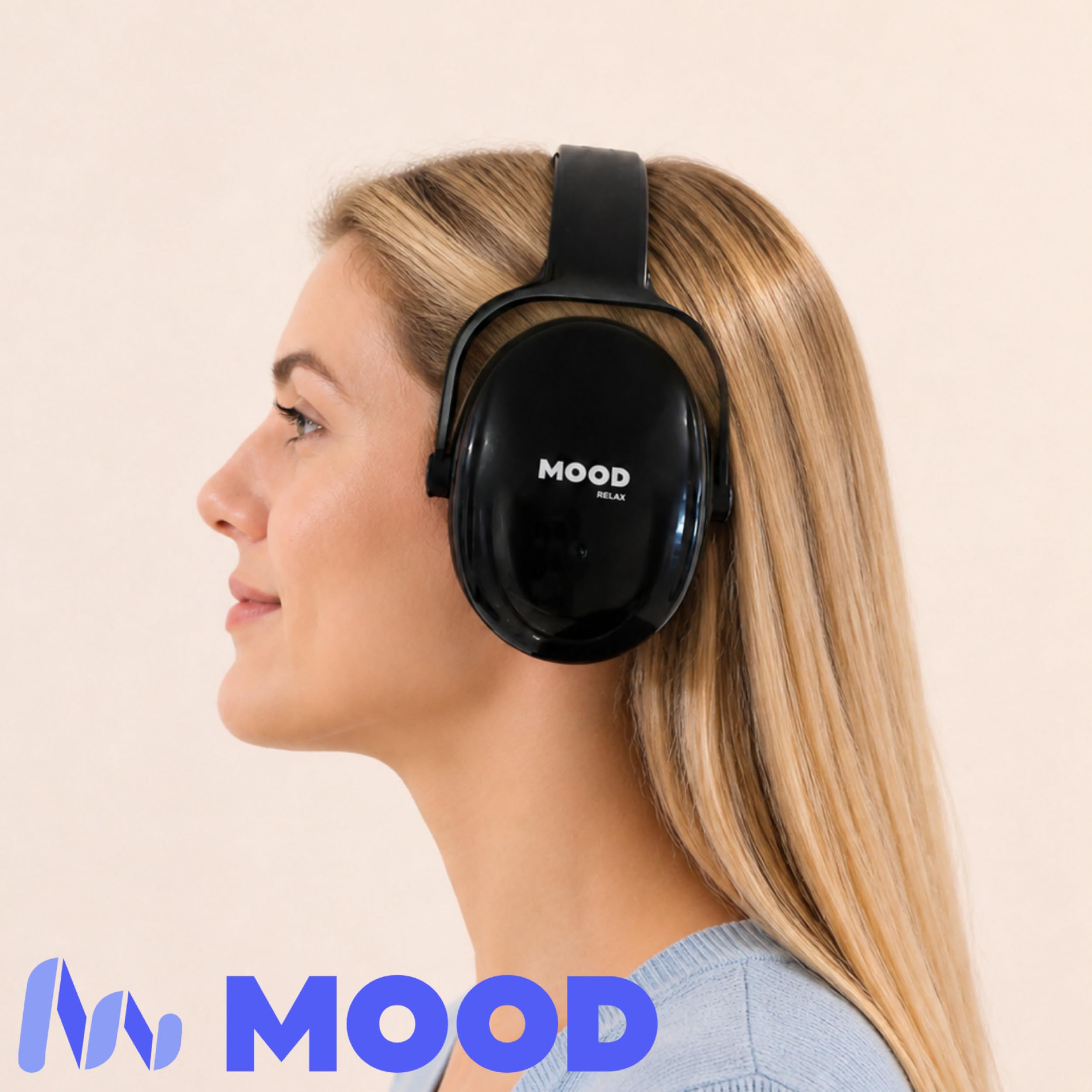 MOOD Cascos antiruido adultos: Reducción del ruido de 33 dB (SNR) - Cascos aislantes del ruido para estudiar, construcción, tiro deportivo - Marca española certificada - Relax Purple