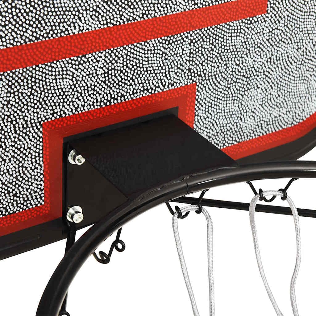 Canasta de baloncesto 109 x 71 cm para montaje en pared, tabla de baloncesto con anillo de acero y red de nailon para exterior e interior, incluye material de montaje