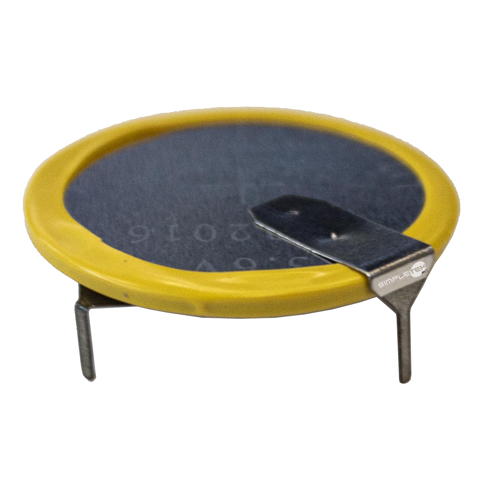 SIMPLETEK - 10 piles rechargeables LIR2016 Li-Ion bouton à souder avec connecteurs à 90° 3.6V anglés (10 pièces)
