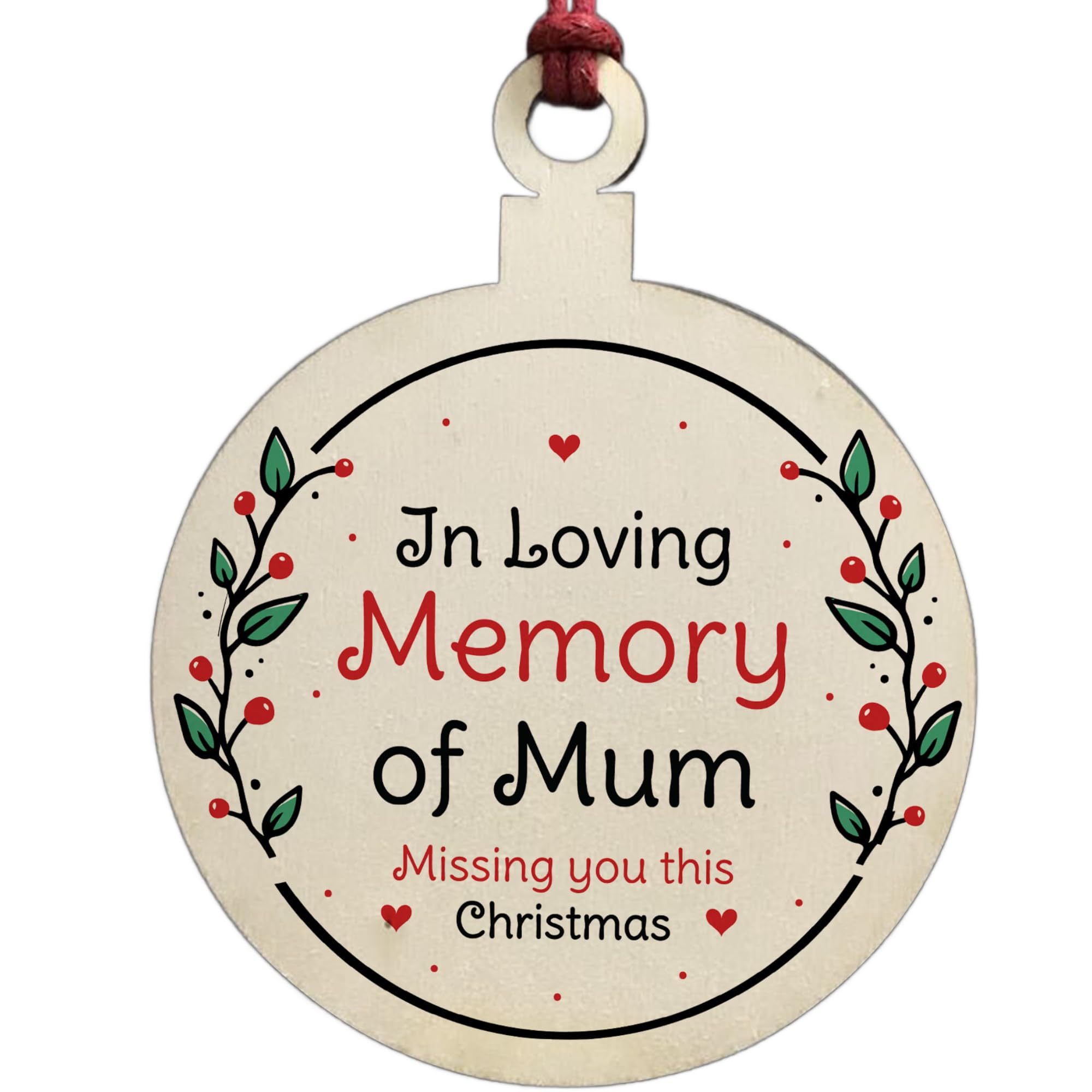 Rememberance Christmas Decoration For Mum In Memory Mum Memorial Gift