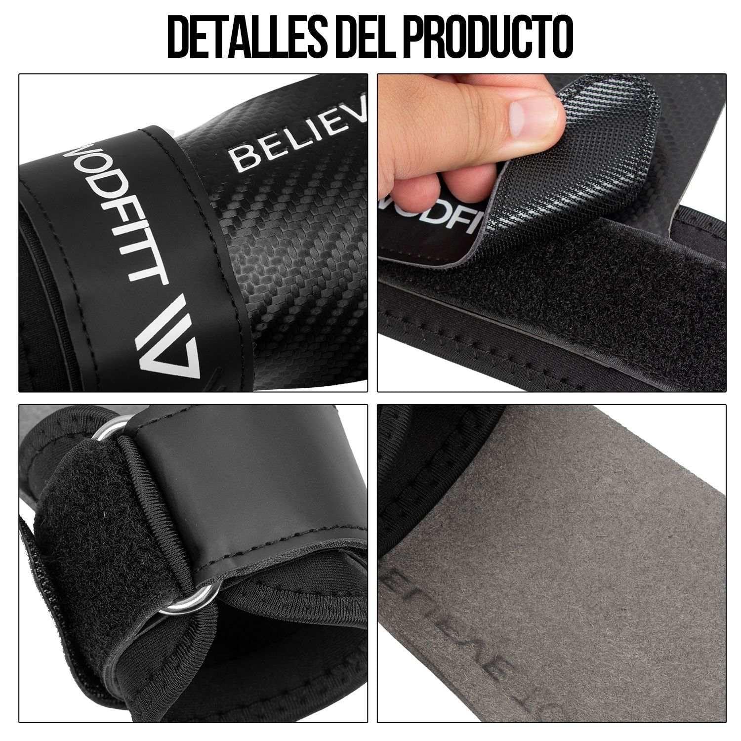 Strada per Crossfit | Grips senza fori in fibra di carbonio | Guanti da palestra uomo e donna | Protezione delle mani | Design ergonomico Polsiere Crossfit Guanti da palestra Cross donna