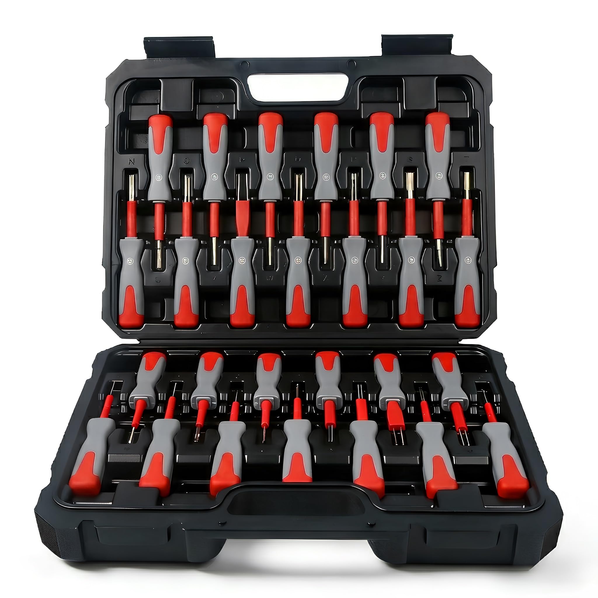 RQG Kit de herramientas de extracción de terminales, 26 piezas, kit de herramientas de extracción de pines eléctricos, universal para reemplazar y liberar conectores de arnés de cables automotrices de