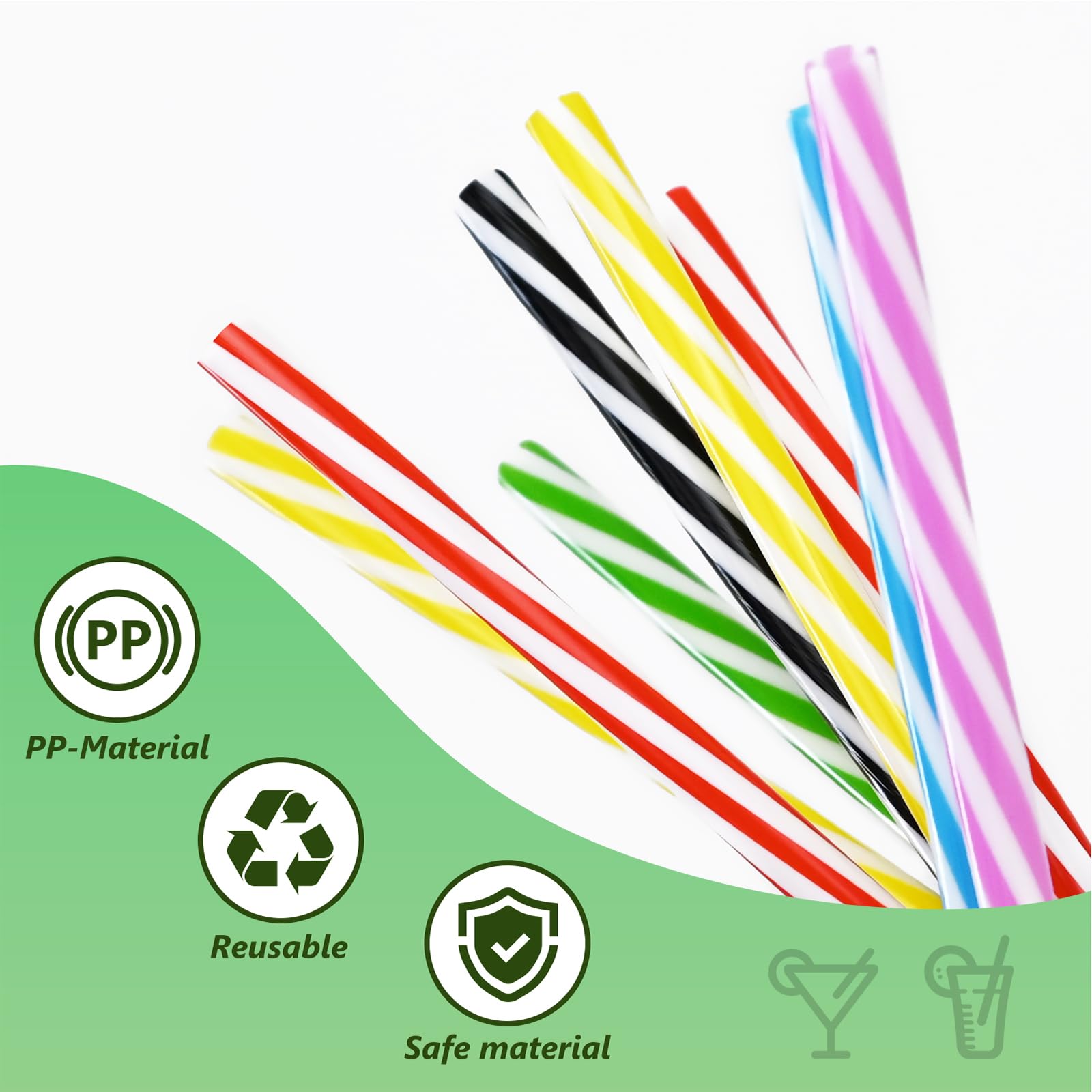50 Cannucce Dritte Riutilizzabili In Plastica Trasparente