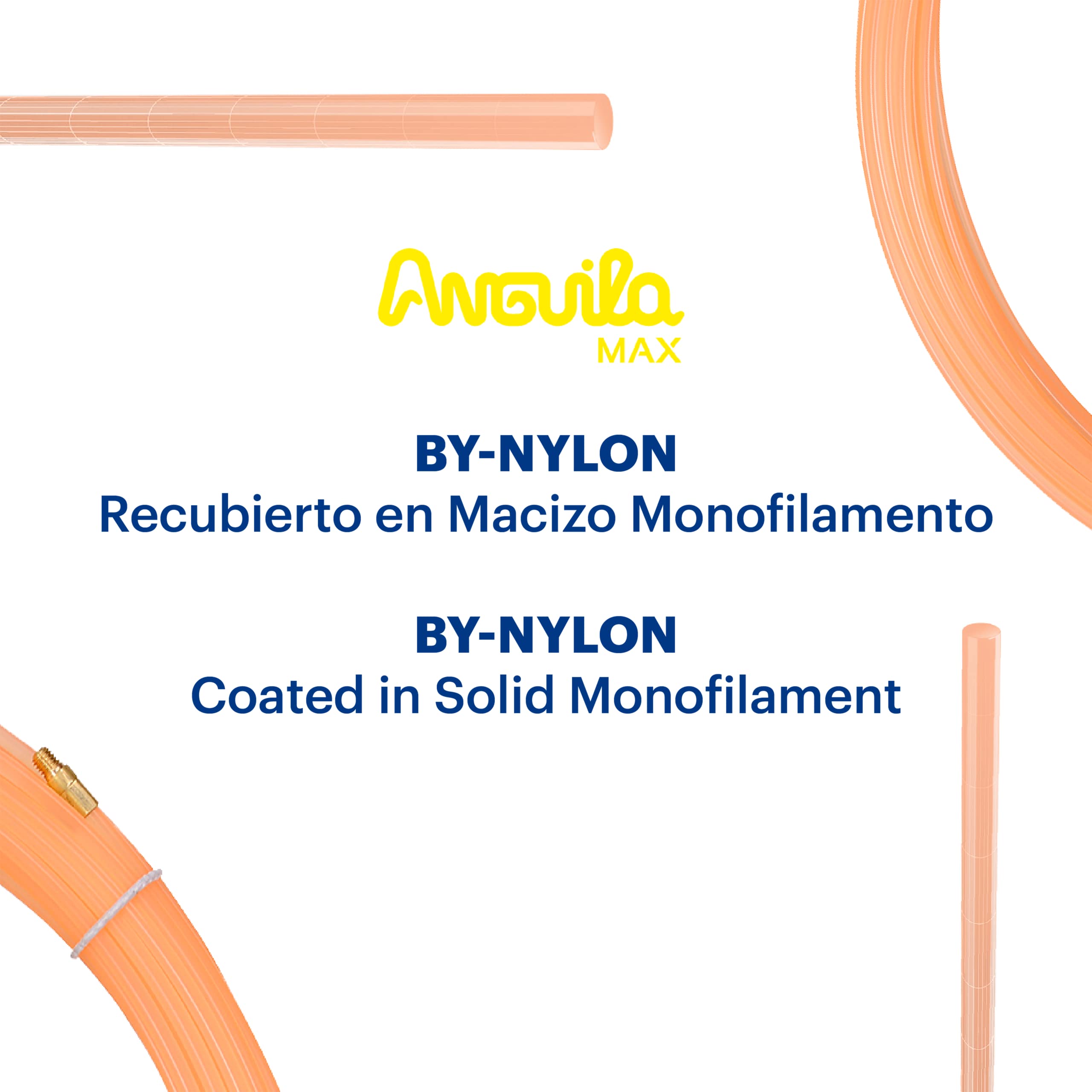Anguila Max Guía Pasacables BI-Nylon Monofilamento Salmón ⌀4mm 22m