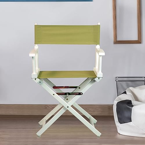 Miniatura 392 de Silla de Director de 18" Marco Blanco Lona Rosa