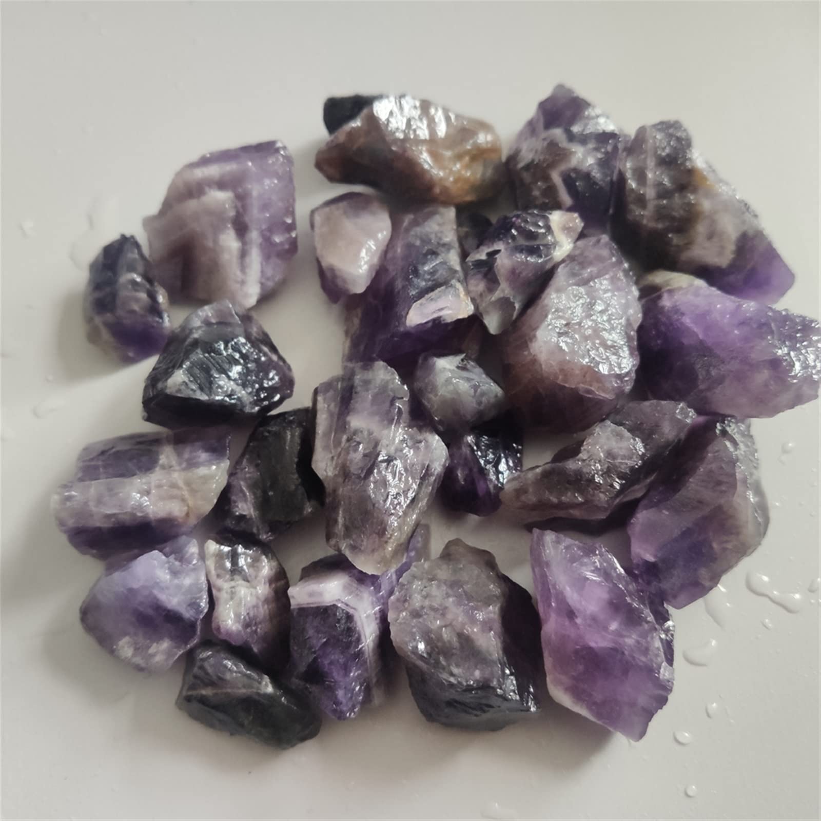 100g Naturale Ametista Scuro Cristallo Pietra Roccia Acquario Decorazione della Stanza di casa PEIQIYIN Raccolta domiciliare(Size:2-3cm)