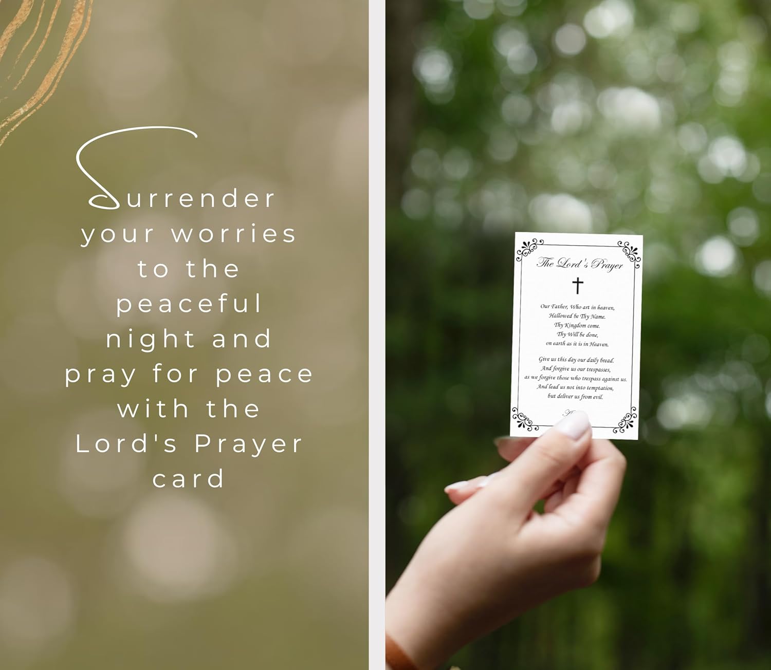 Archangel Michael Wall Art - St Michael The Archangel Prayer Card, The Lord's Prayer Card - Antique Style Archangel Michael Wall Plaque - San Miguel Arcangel Cuadro, Catholic Cards Set - 3 Items