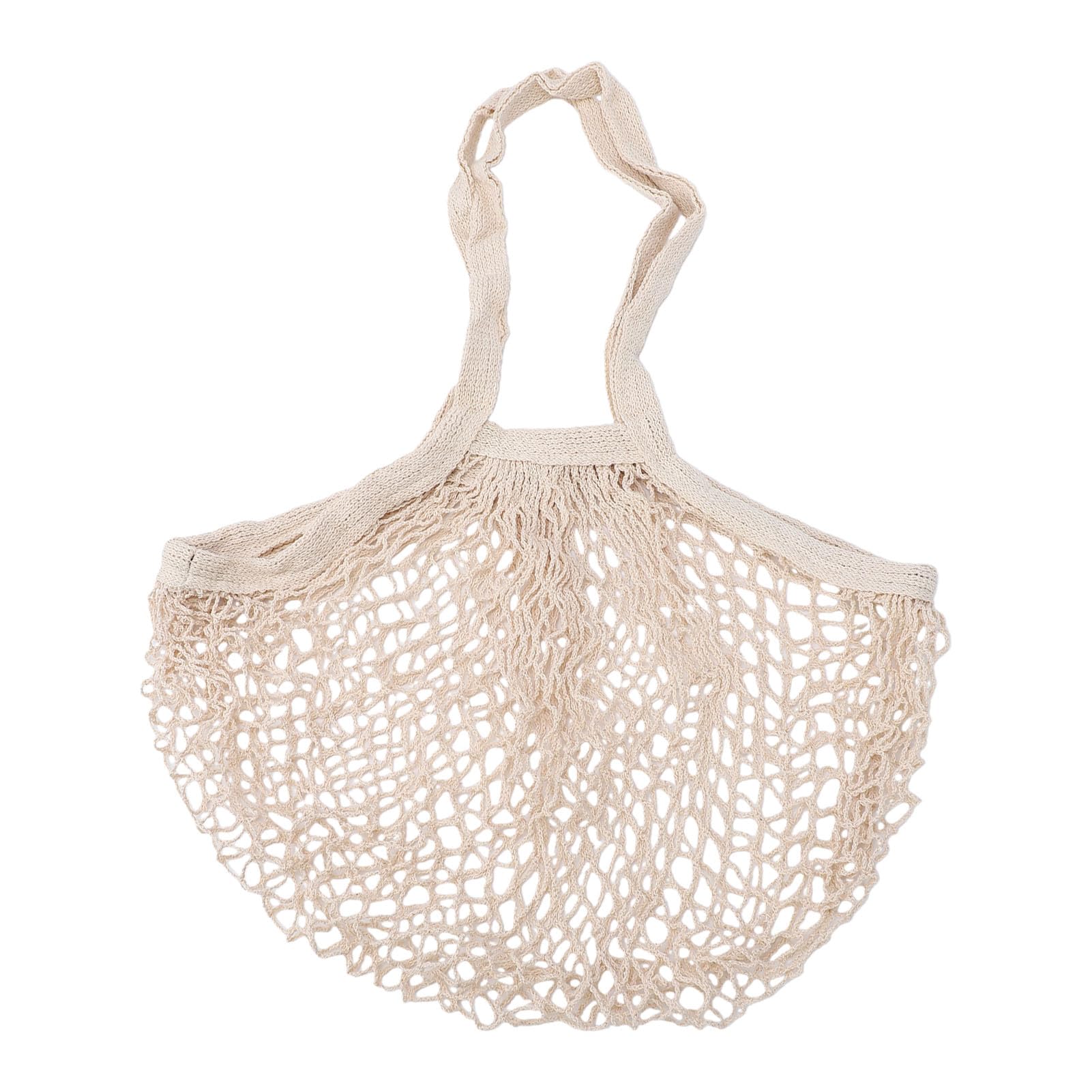 banapoy 12er-Pack Einkaufstüten aus Baumwollnetz, Wiederverwendbare Tragetaschen mit Großem Fassungsvermögen und 25 cm Langem Griff, für Obst, Gemüse, Einkaufen, Picknick