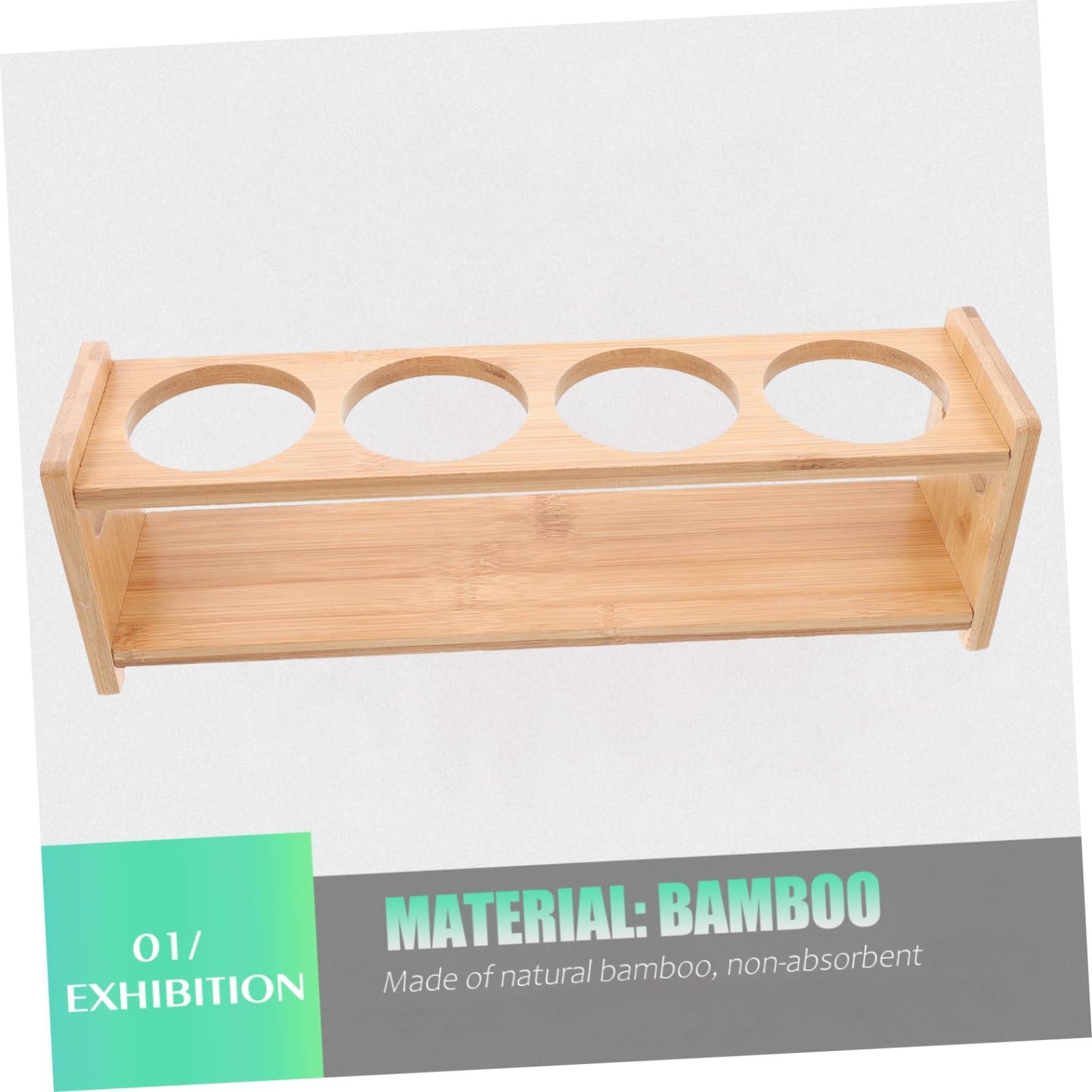 Gewürzregal-Organizer aus Holz, Gewürzregal aus Holz, Gewürzregal, Küchenschrank-Organizer, Gewürzflaschenhalter für die Küche zu Hause,Khaki,Round Hole