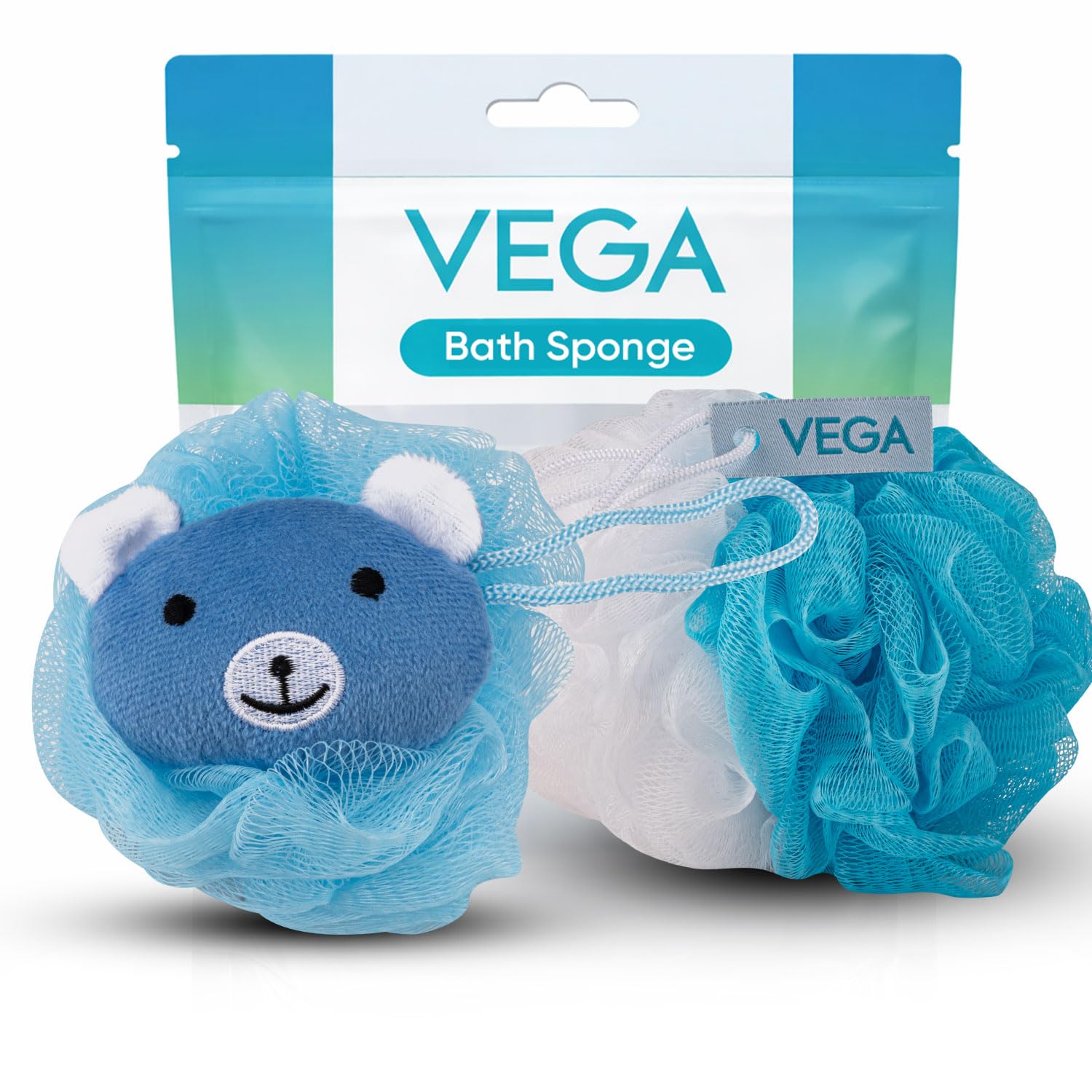 Vega Kids Bath Sponge for Kids & Soft Sponge for Men & Women with Soft Texture | Lightweight & Comfortable Bathing Puff|Gentle Exfoliating Shower Puff for Glowing Skin | Soft Scrubber Loofah-picture-46