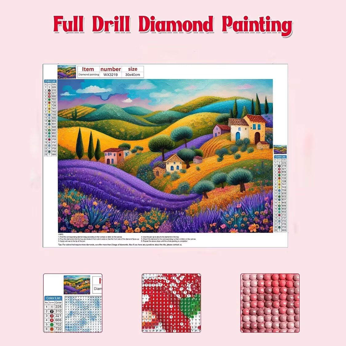 DIY Malarstwo diamentowe 5D, sztuka diamentowa, małe miasteczko, zestawy scenerii dla dorosłych, sztuka z kryształków górskich, płótno, haft, artykuły rzemieślnicze, dla dzieci i dorosłych, idealna
