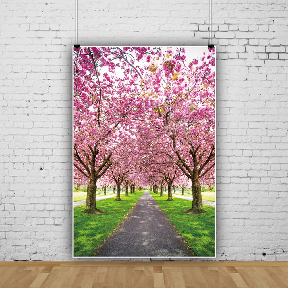 Amazon | Qinunipoto 背景布 桜満開 花見 1x1.5m 壁の飾り 記念