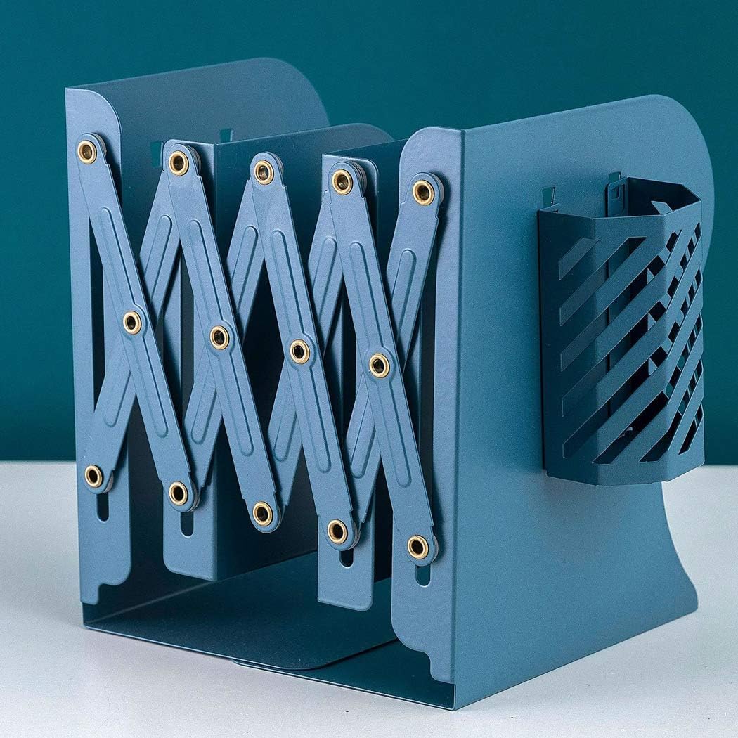 SIPLIV Retractable Bookends Come with Pen Holder - Image 3