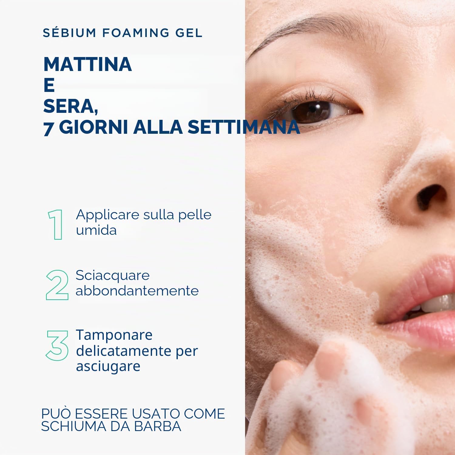 BIODERMA Sebium Gel schiumogeno – Detergente purificante delicato – Rimuove sebo in eccesso e impurità – Pelle mista a grassa – prescritta dai dermatologi – Flacone pompa 400 ml