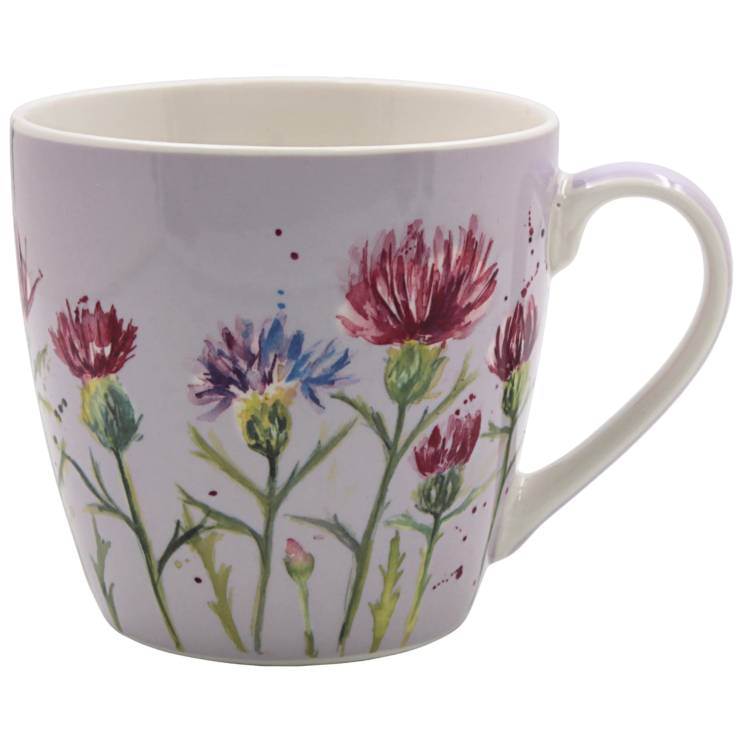 The Leonardo Collection Thistle Breakfast Mug Jennifer Rose Gallery for Hot & Cold Drinks | Durable Coffee Cups for Home & Office | Comfortable & Easy-to-Hold Coffee Mugs for Beverages & Daily Use
