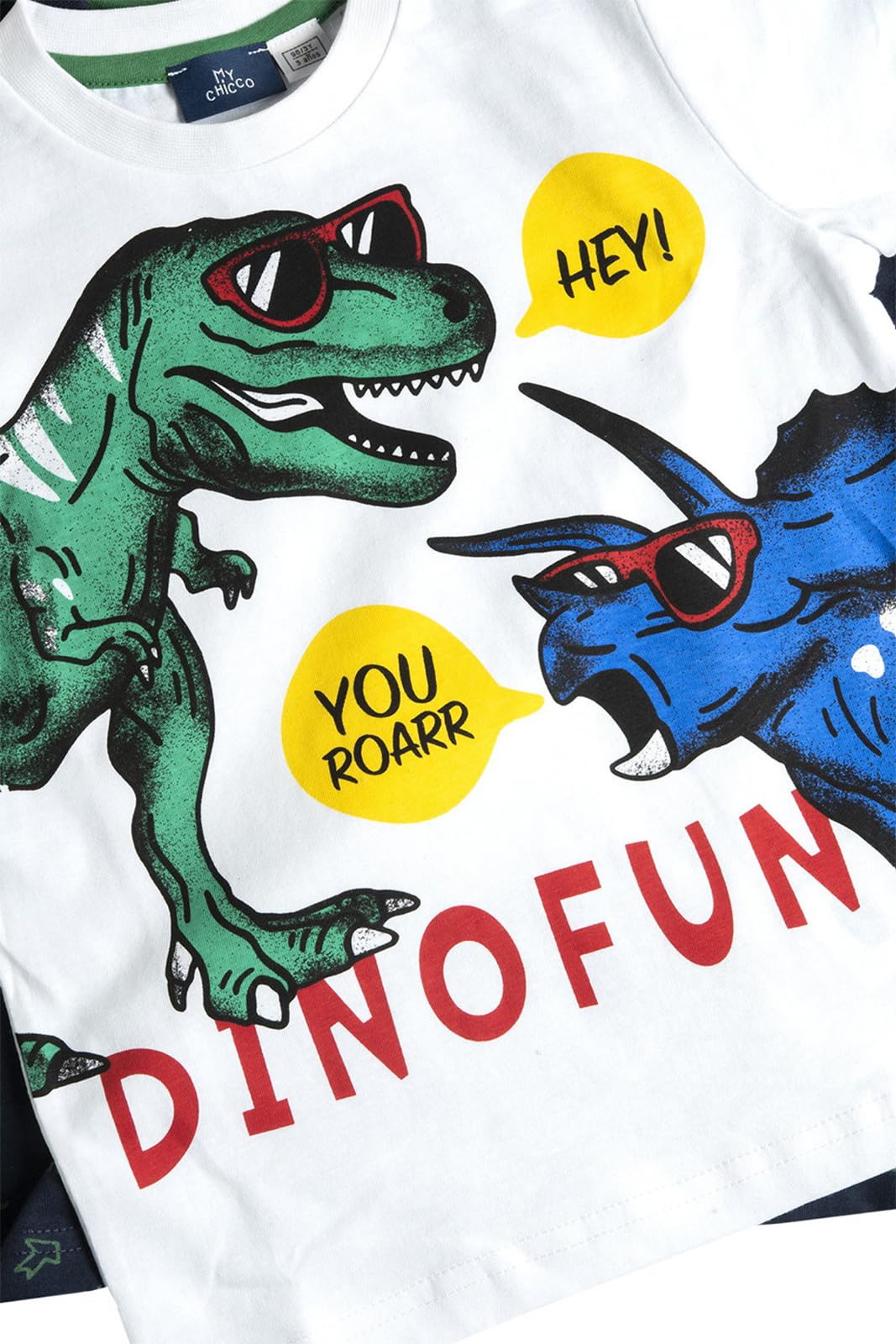 Chicco, Camiseta Niño, Set de 3 Camisetas de Manga Corta, 100% Algodón, Ideales para Primavera y Verano, Ropa Niños y Adolescentes