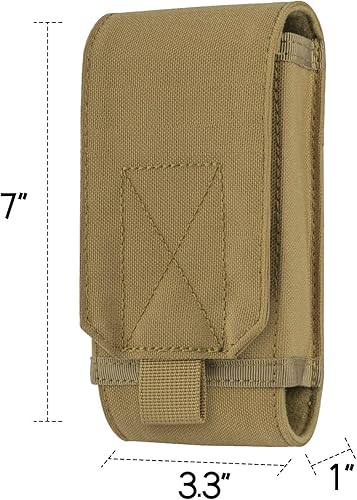 Miniatura 3 de Urvoix Army Camo Molle - Bolsa para cinturón de teléfono celular, funda tamaño L, color caqui