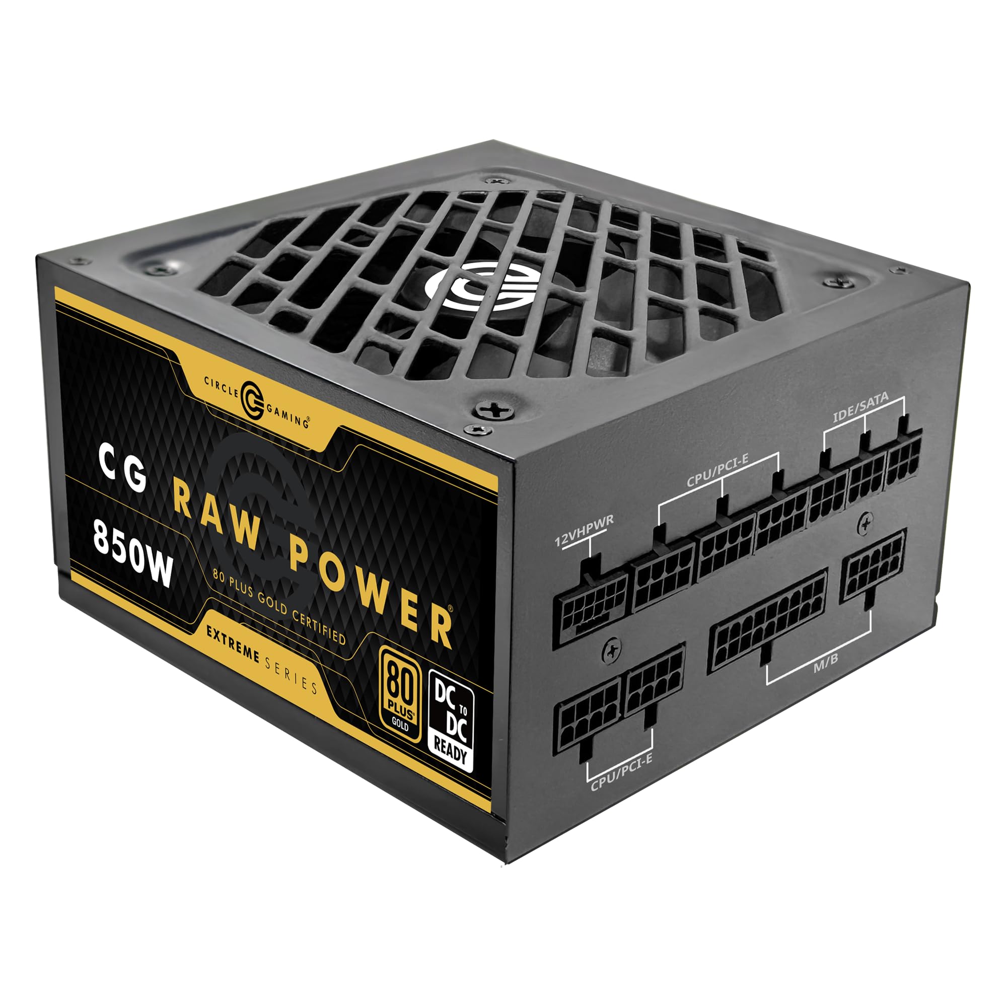 Circle CG RAW Power 850 Watt Fully Modular Power Supply, 80+ Gold, ATX 3.1 & PCIe 5.1 Ready, Braided Cables, 120mm Silent FDB Fan, 7-Year Warranty-image-24