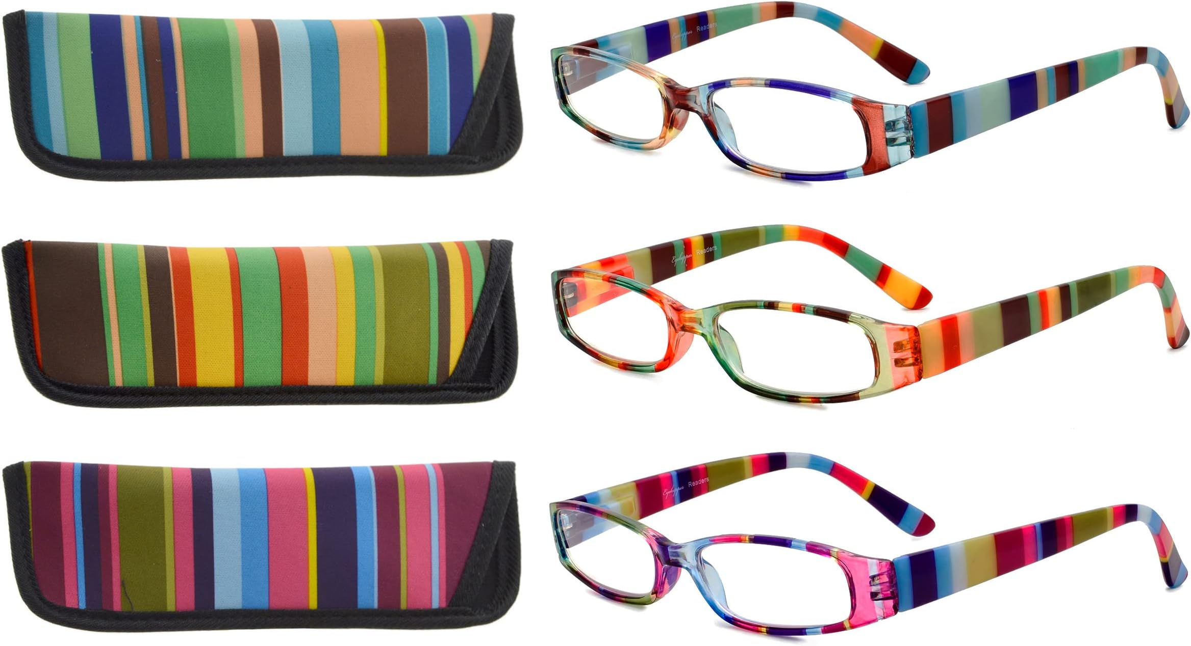 Eyekepper3 Pack Ladies Reading Glasses for Women Smaller ReadersGlobal Recycled StandardGlobal Recycled StandardGlobal Recycled Standard