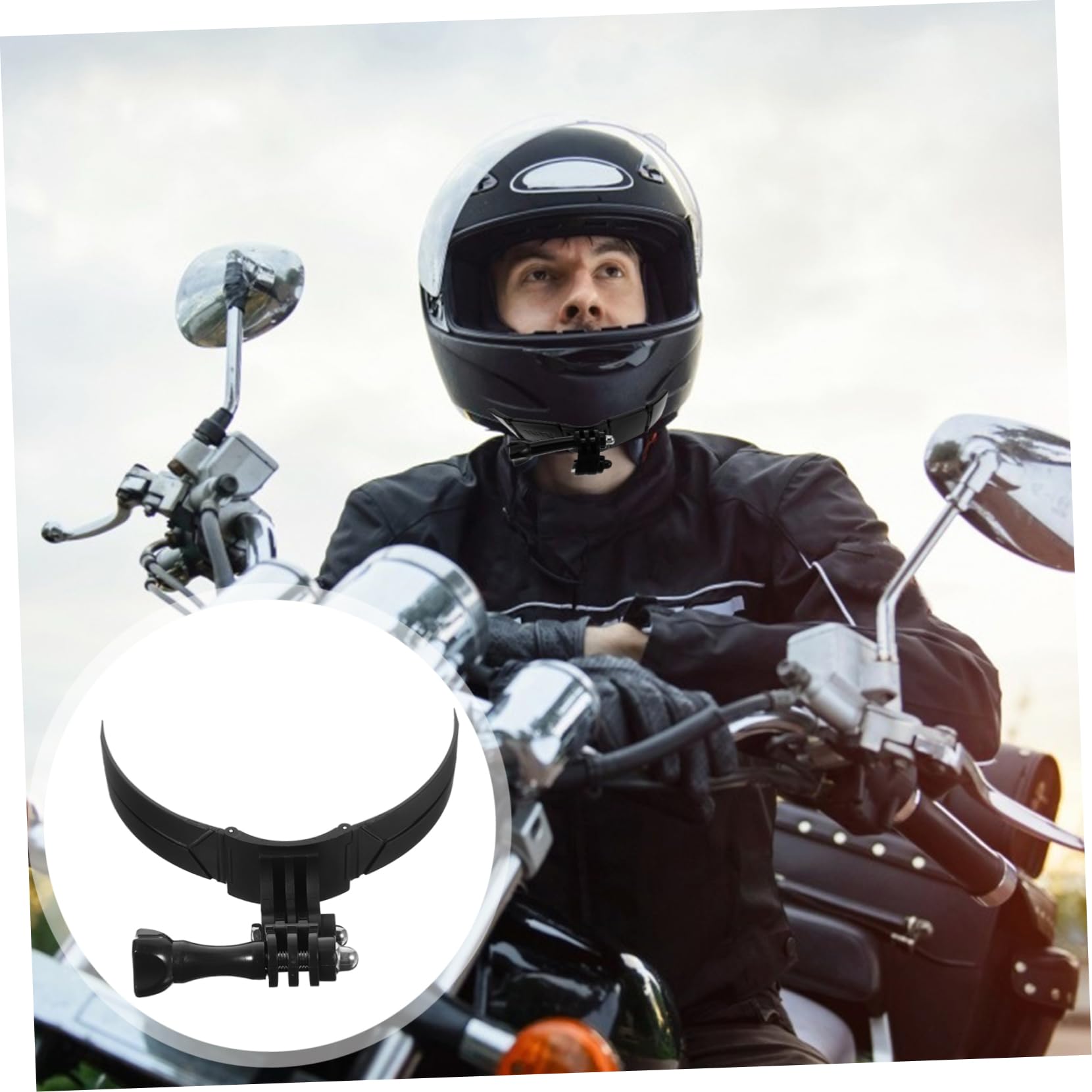 CHILDWEET Motorcycle Chin Support Action Camera Chin Mount Stand for Universal Camera Mounting