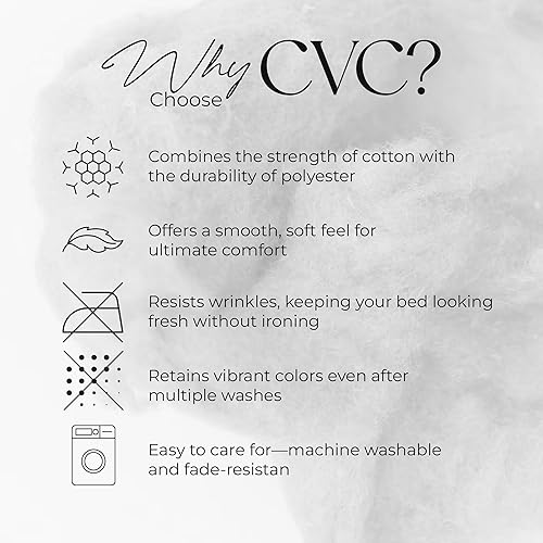 Miniatura 5 de Color Sense Sábanas ricas de algodón percal para hotel, color azul claro, resistentes a las arrugas, cepilladas para mayor suavidad, sábanas de lujo