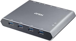 ATEN 8K対応 2ポート USB-C KVMスイッチ(DisplayPort/USB-C/USB3.2 ドッキングステーション付き)/ Duo Flex US3311