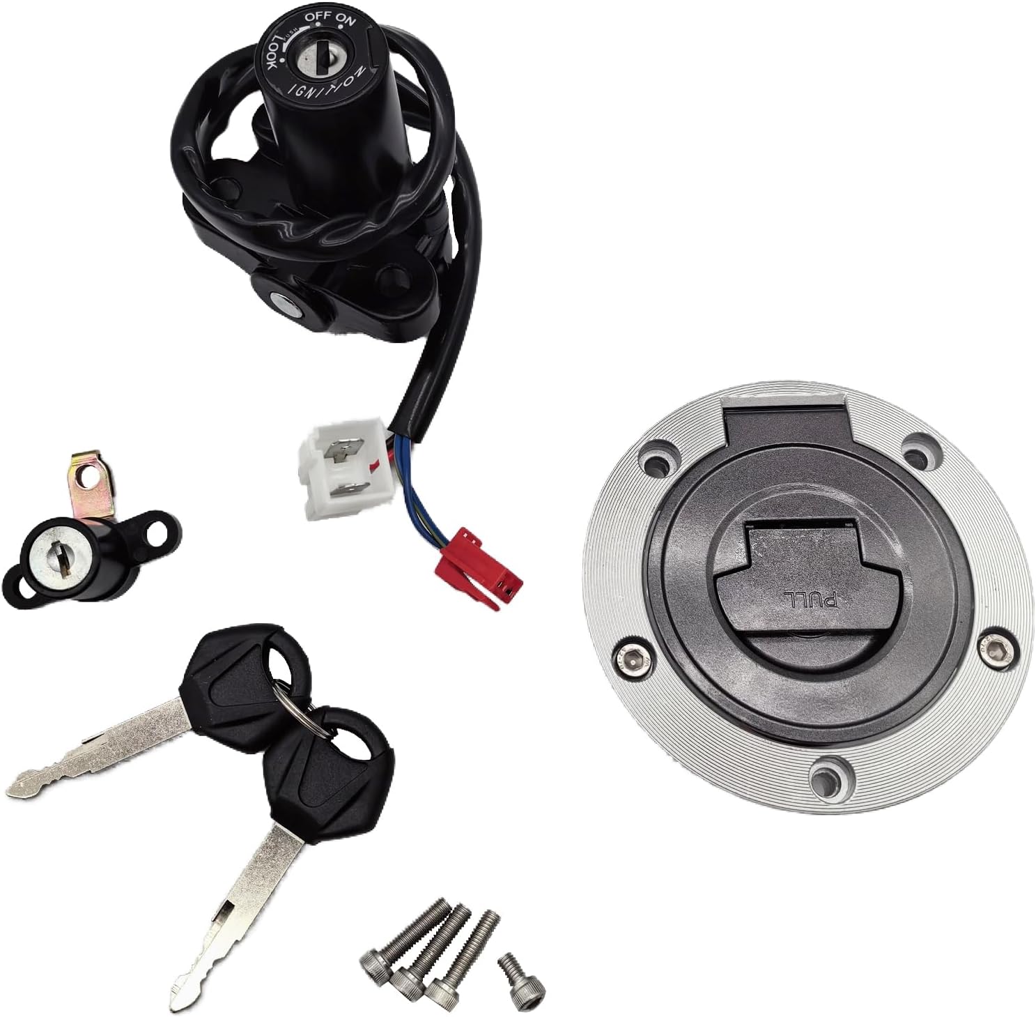 Ignition Switch Seat Lock Gas Cap Cover Key Set Fit for Yamaha YZF R1 R6 FZ6 FZ09 FZ6R