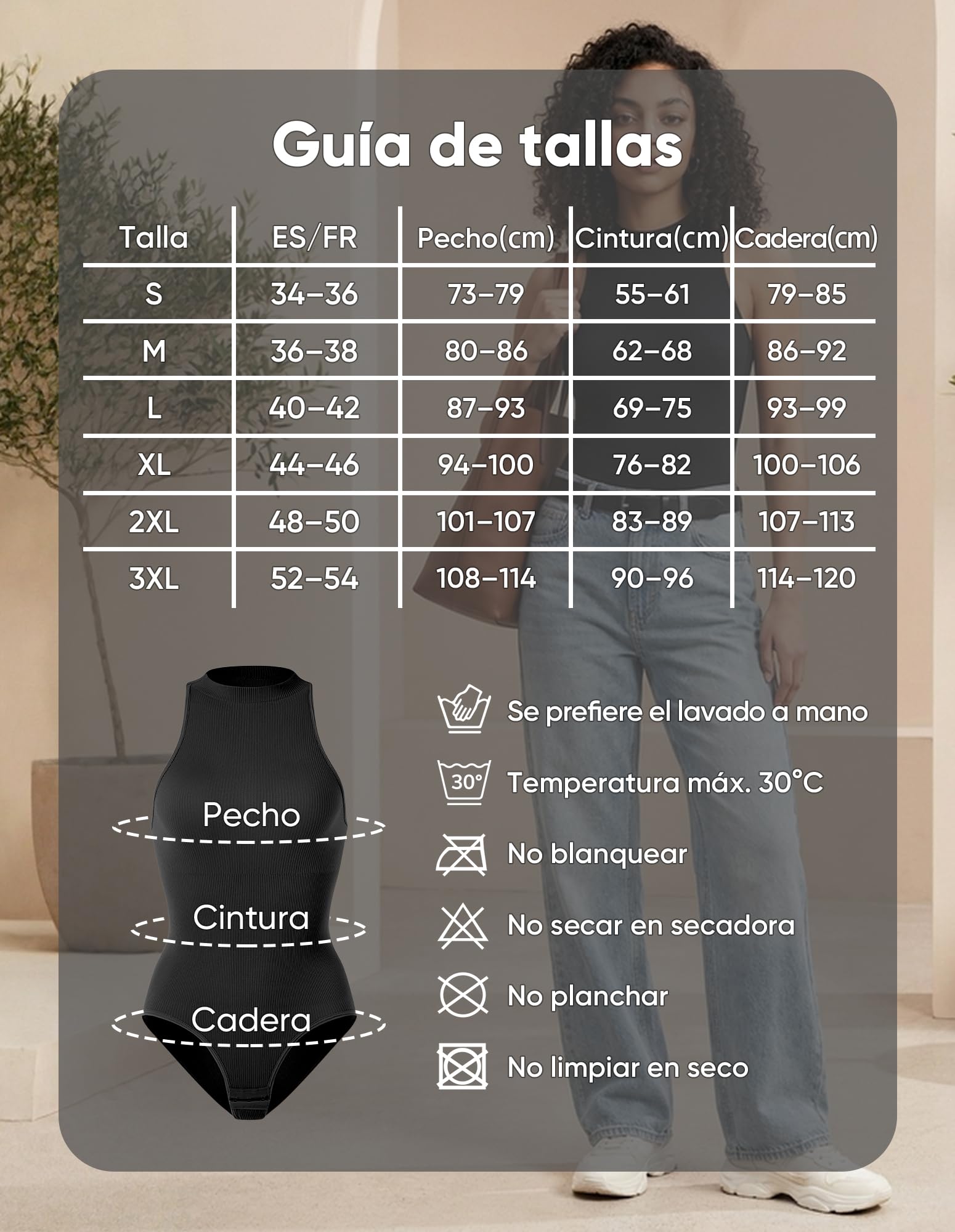 Body Reductor Mujer Sin Mangas Cuello Redondo - Body Fiesta Sexy Moldeador Control Abdomen - Shapewear Elegante Casual Cuerpo Entero - 85% Nailon, 15% Elastano
