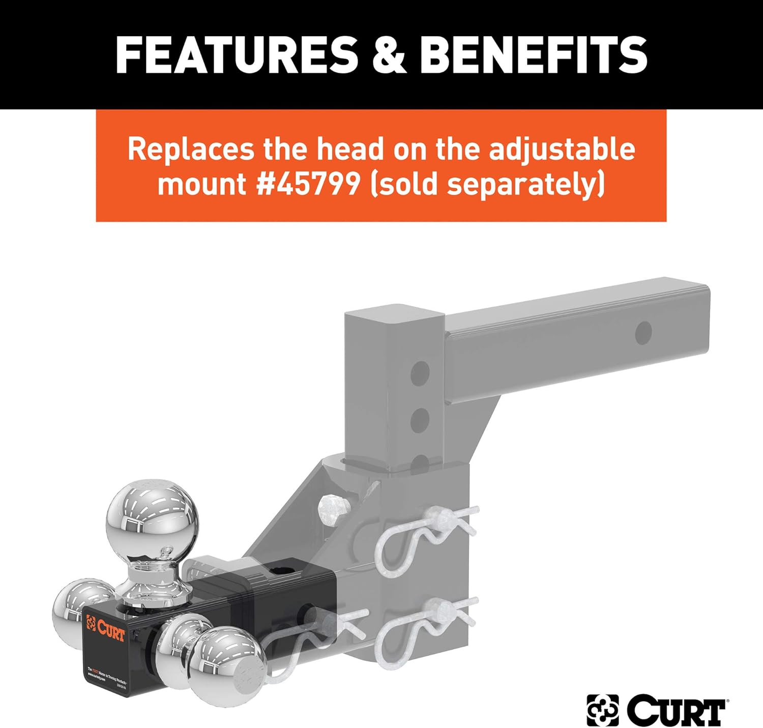 ❤ Crazy Deals CURT 45800 Replacement Adjustable Trailer Hitch Ball Mount Head with 3 Balls for CURT #45799 Black Friday - 60% OFF CURT 45800 Replacement Adjustable Trailer Hitch Ball Mount Head with 3 Balls for CURT #45799