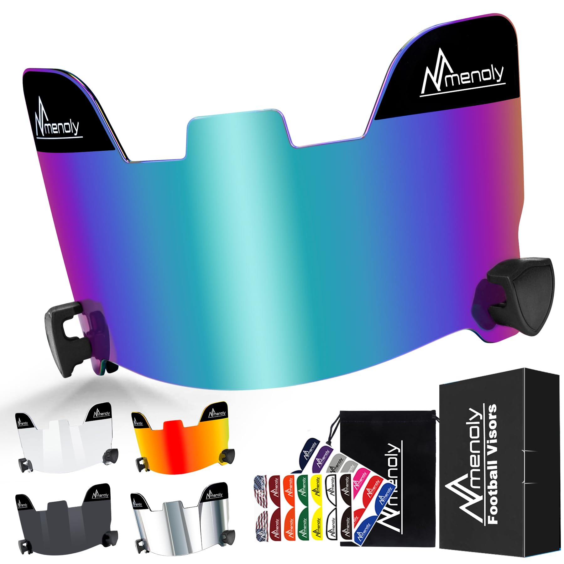 MENOLY Football Visor Clear Youth Football Helmet Visor