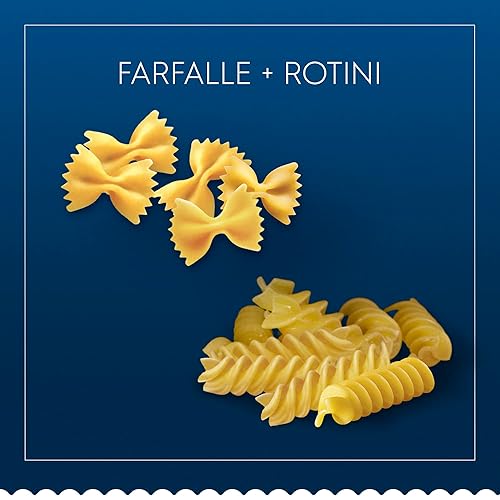 Vista 7 de BARILLA Paquete variado de pasta Blue Box, Farfalle & Rotini, caja de 16 onzas (paquete de 8), 8 porciones por caja, pasta sin OMG hecha con sémola