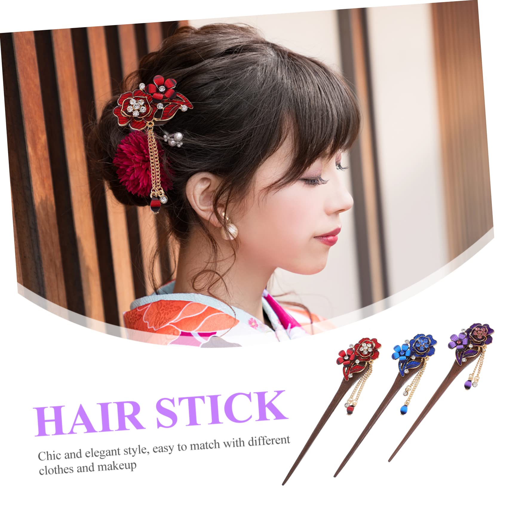Housoutil 9piezas Horquillas De Pelo Étnicas Cristales Brillantes Accesorios Para Peinados Elegantes