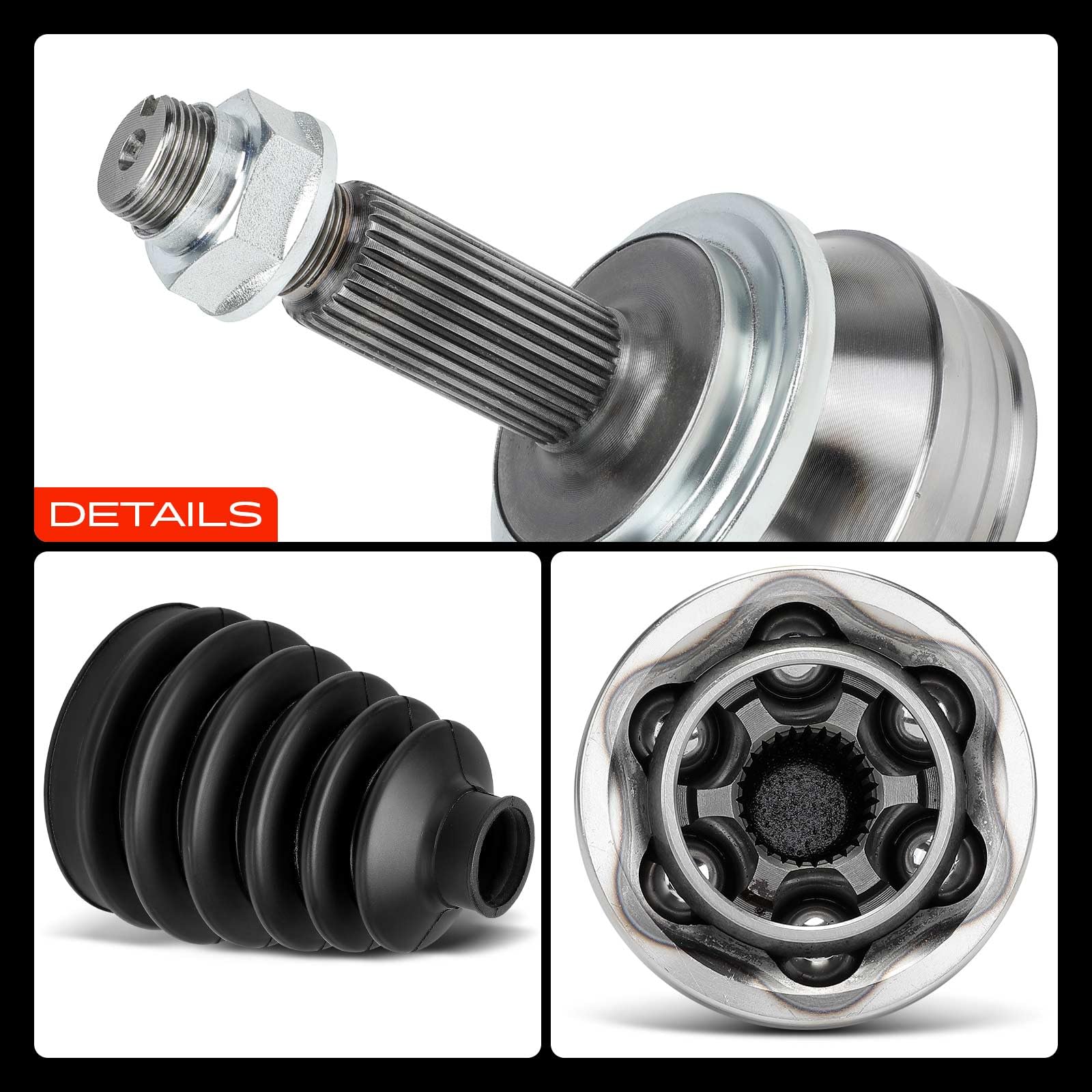 Frankberg Kit de junta homocinética lado de la rueda eje delantero | Compatible con R.A.V 4 III A3