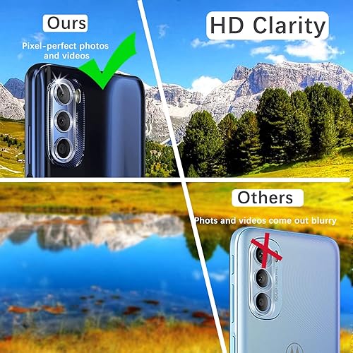 Miniatura 7 de Protector de pantalla de vidrio templado diseñado para Moto G Stylus 4G 2022 (paquete de 2) + protector de lente de cámara (2 paquetes), vidrio