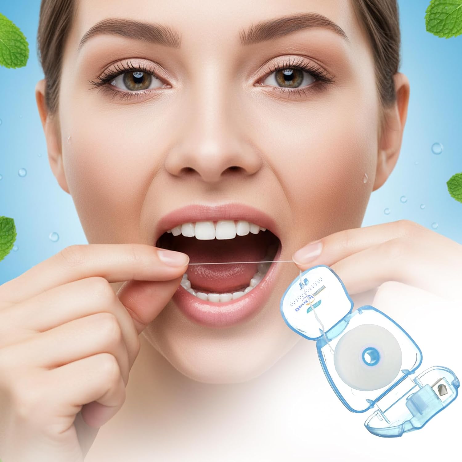 36 Pack Mint Dental Floss Bulk Each 54 Yards/50 M Travel Dental Floss, Mint Waxed Mini Travel Size Tooth Flosses Picks Pack Individually Wrapped for Adult Homeless Oral Care Teeth Protection