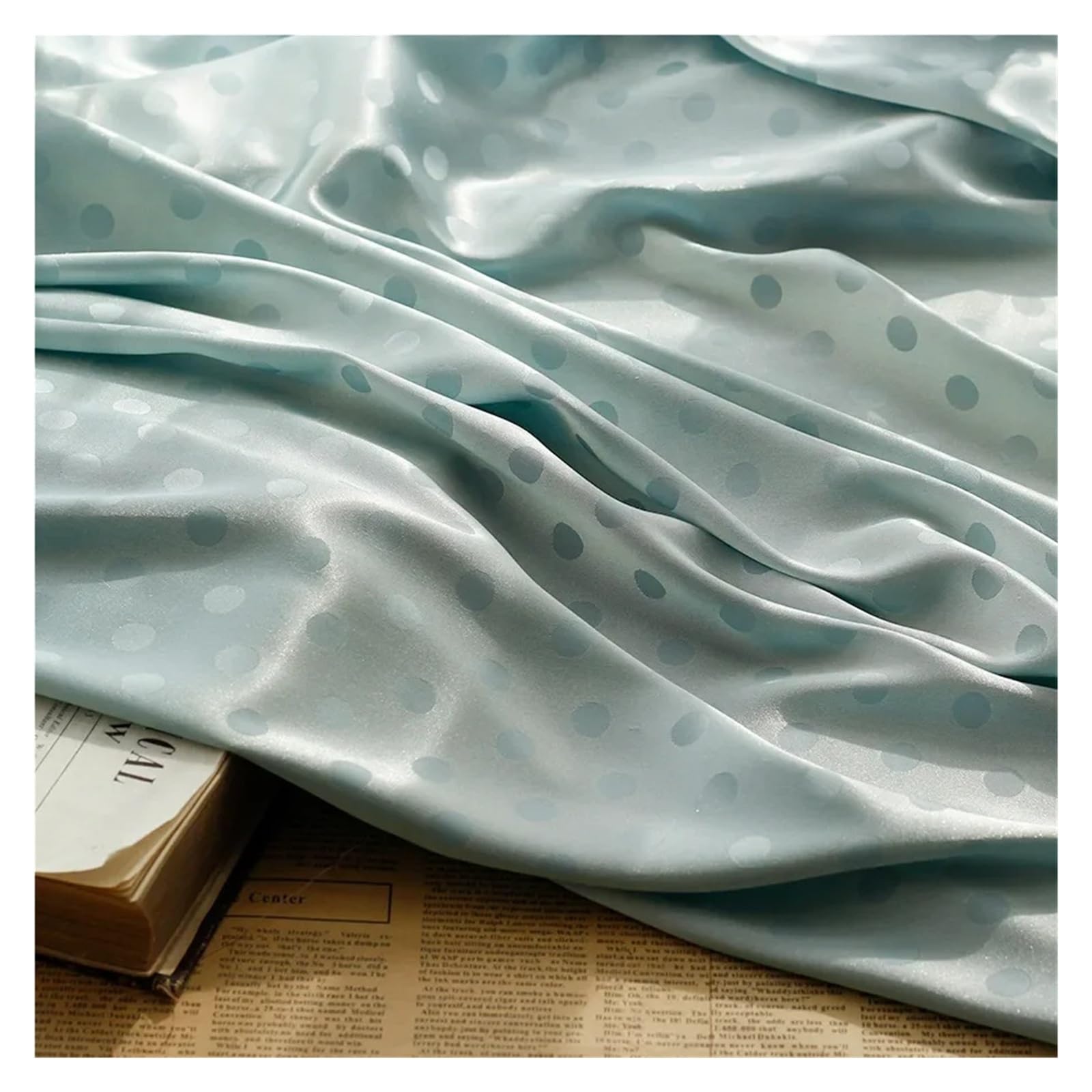 Satin Fabric Jacquard Satin Fabric Woven Dyed Multicolor Shirt Pajama Dress Fashion Sewing Wholesale Material Cloth By The Meter(Color6,1 Meter)