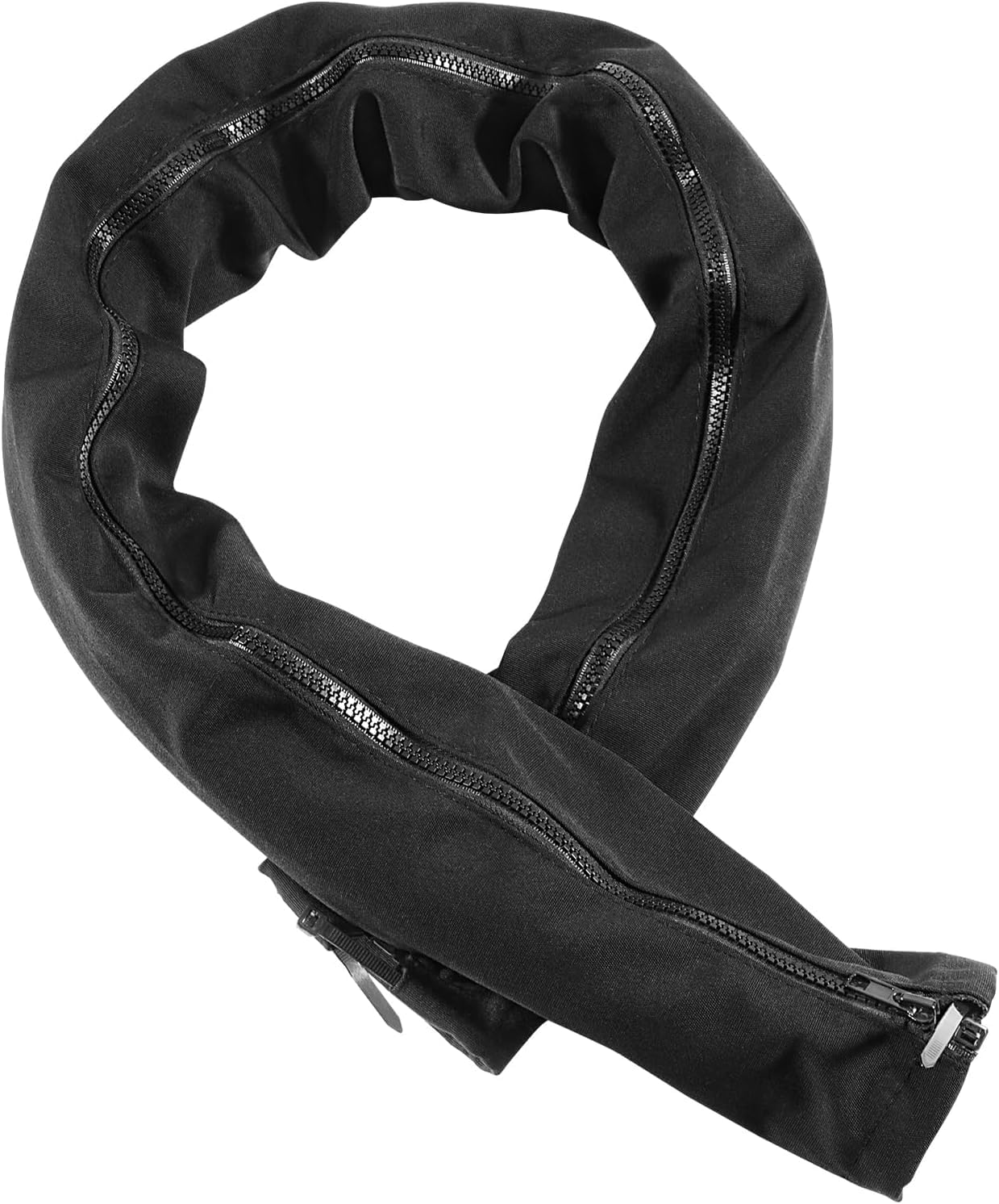 48'' Long Black Zippered Rigging Sleeve, ZRS-1-DP Casing, Trolling Motor Cable Organizer Sleeve with Zipper for Cover Wire and Extension Cords
