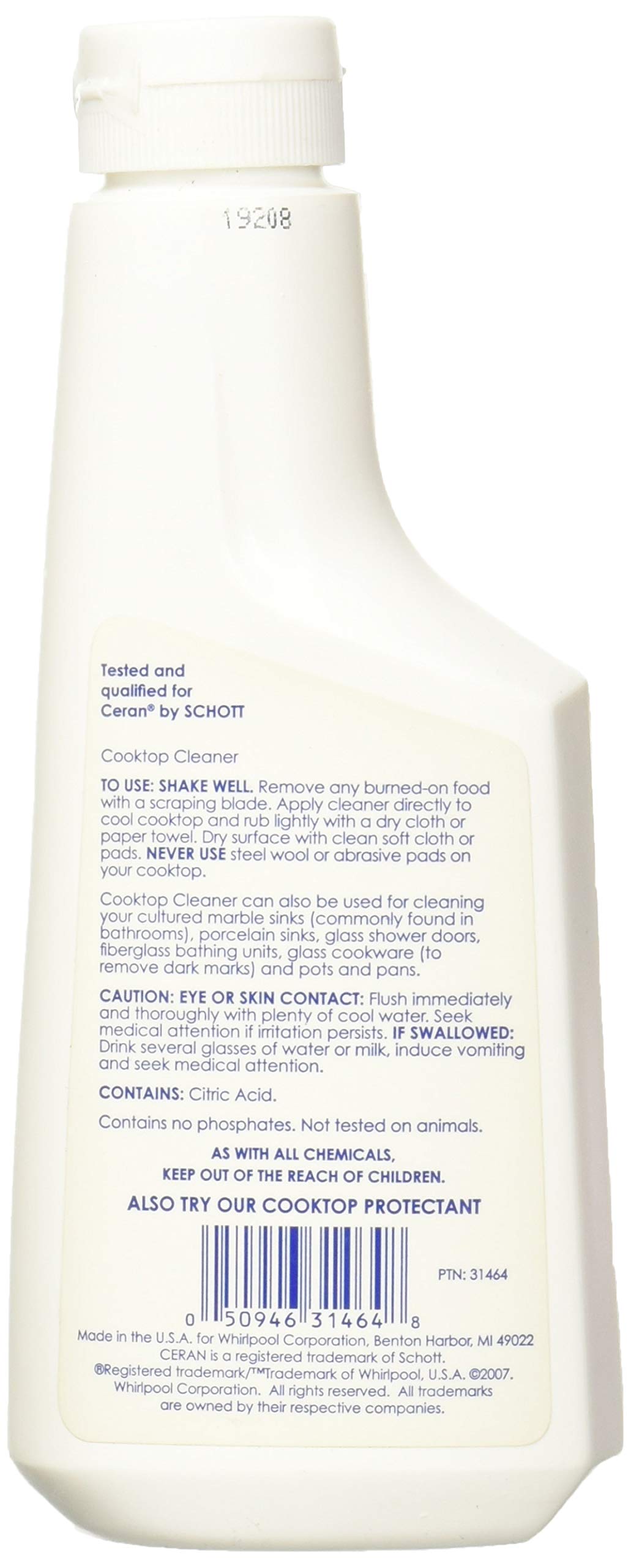 whirlpool ceramic cooktop cleaner