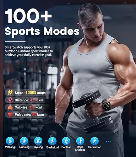 Miniatura 4 de Reloj inteligente para hombre, llamadas telefónicas con Bluetooth, pantalla AMOLED de 1,43 pulgadas, pantalla siempre encendida, reloj inteligente