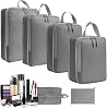 Travel Packaging Bags - Storage Organizer, Compression Packing Cube | Lightweight Organizer for Clothes, Shoes and Accessories, Waterproof, Space Saving Storage Solution, Collapsible Travel Cube