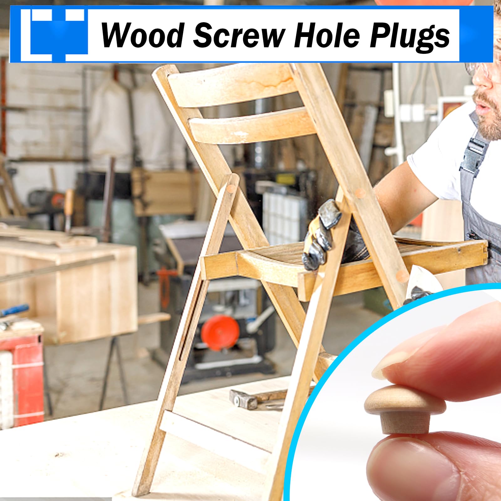 Wood Plug Kit - 150 Pcs for Furniture Repair -5