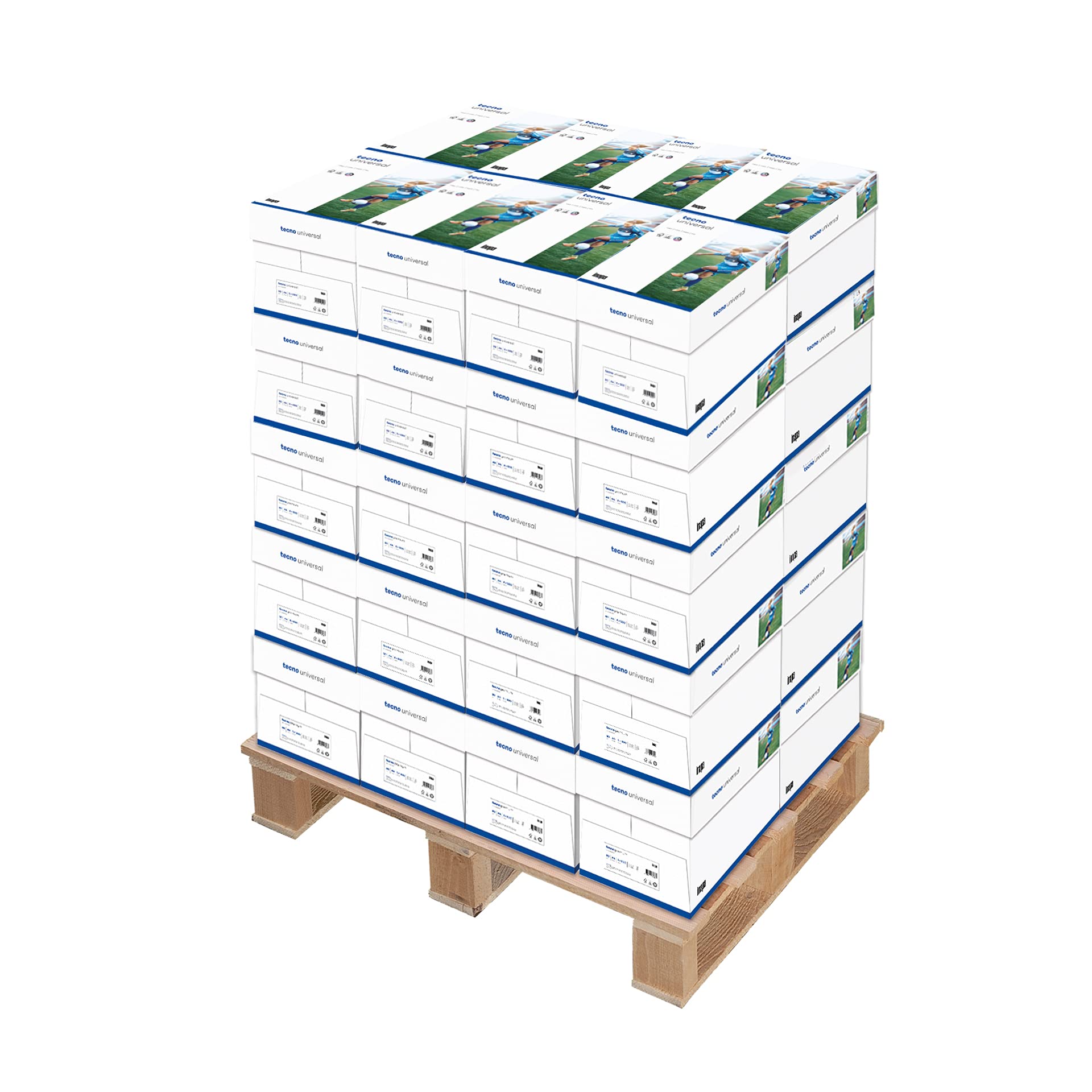 inapa Drucker-/ Kopierpapier tecno Universal: 80 g/m², A4, 1 Palette (100.000 Blatt), weiß – Allround-Papier