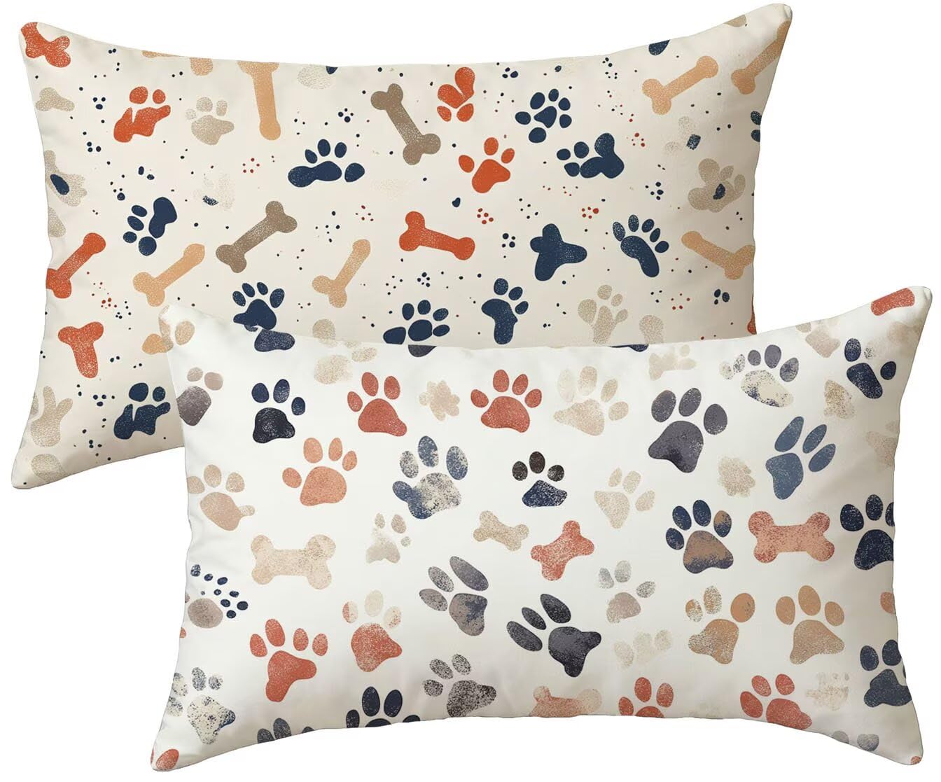 Taie oreiller 40x70 imperméable et lavable lot de 2 housses de coussin beige