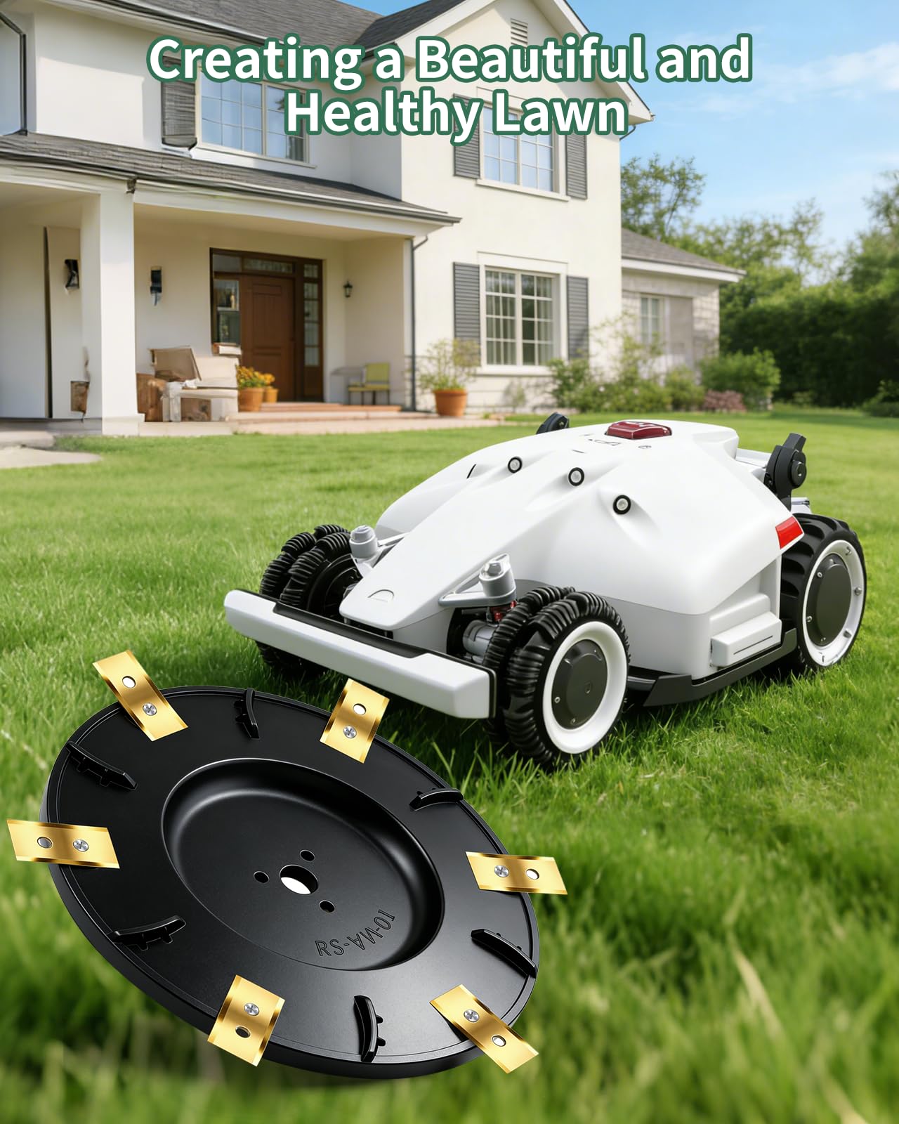 Piatto per robot tosaerba di alta qualità, fino a 6 lame in fibra di vetro, compatibile con Mammotion OR 1 AWD e LUBA 2 AWD (fino all'anno di costruzione 2024), include 12 lame e 12 viti