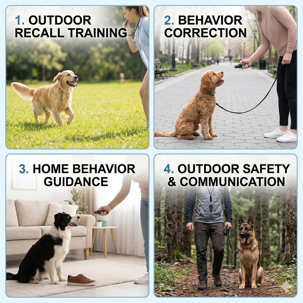 Set de formation 2 en 1 avec sifflet et clicker pour chiens, noir, avec bracelet de poignet, clicker et sifflet pour rappel, accessoire pour la formation des chiots et des chats, pour l
