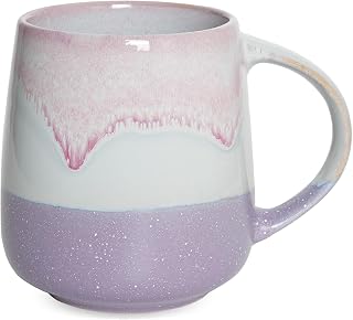 Bosmarlin Extra Large Ceramic Coffee Mug, 23 Oz, Dishwasher and Microwave Safe, Oversized Big Tea Cup for Office and Home, Reactive Glaze (Purple)