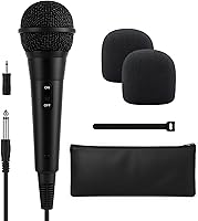 Vista 1 de Bowens Micrófono dinámico con cable, micrófono vocal con cable de 15 pies y adaptador de 1/4 de pulgada a 0.138 in, micrófono cardioide de karaoke