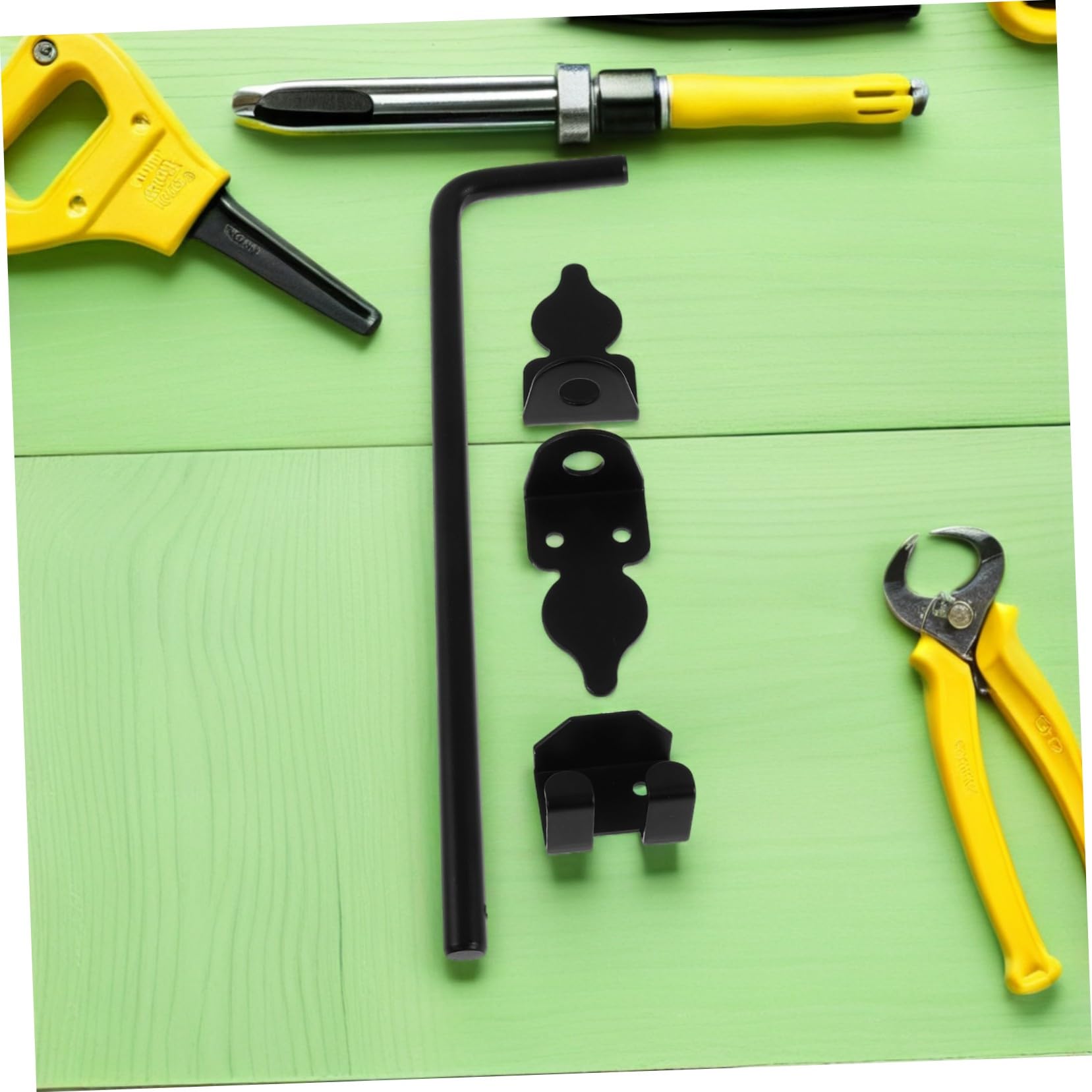 Baluue 2 pièces Boulon à Tige Robuste Acier Résistant Corrosion Loquet de Sol pour Portail Bois Métal PVC Sécurité Renforcée pour Clôtures Extérieures Lot