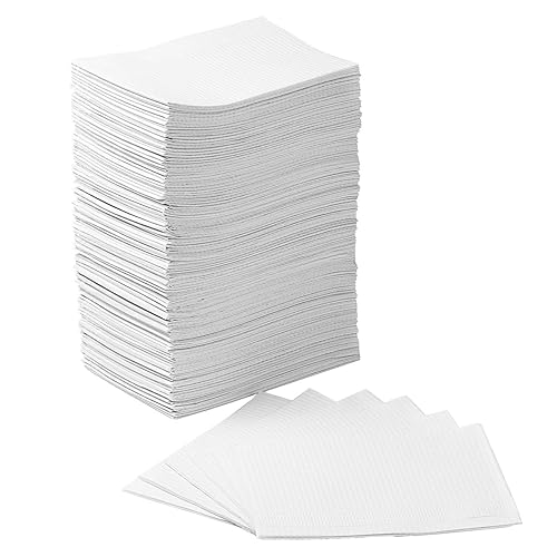 Baberos dentales JMU, desechables, con 3 capas, estilo servilleta de papel, impermeables, para pacientes