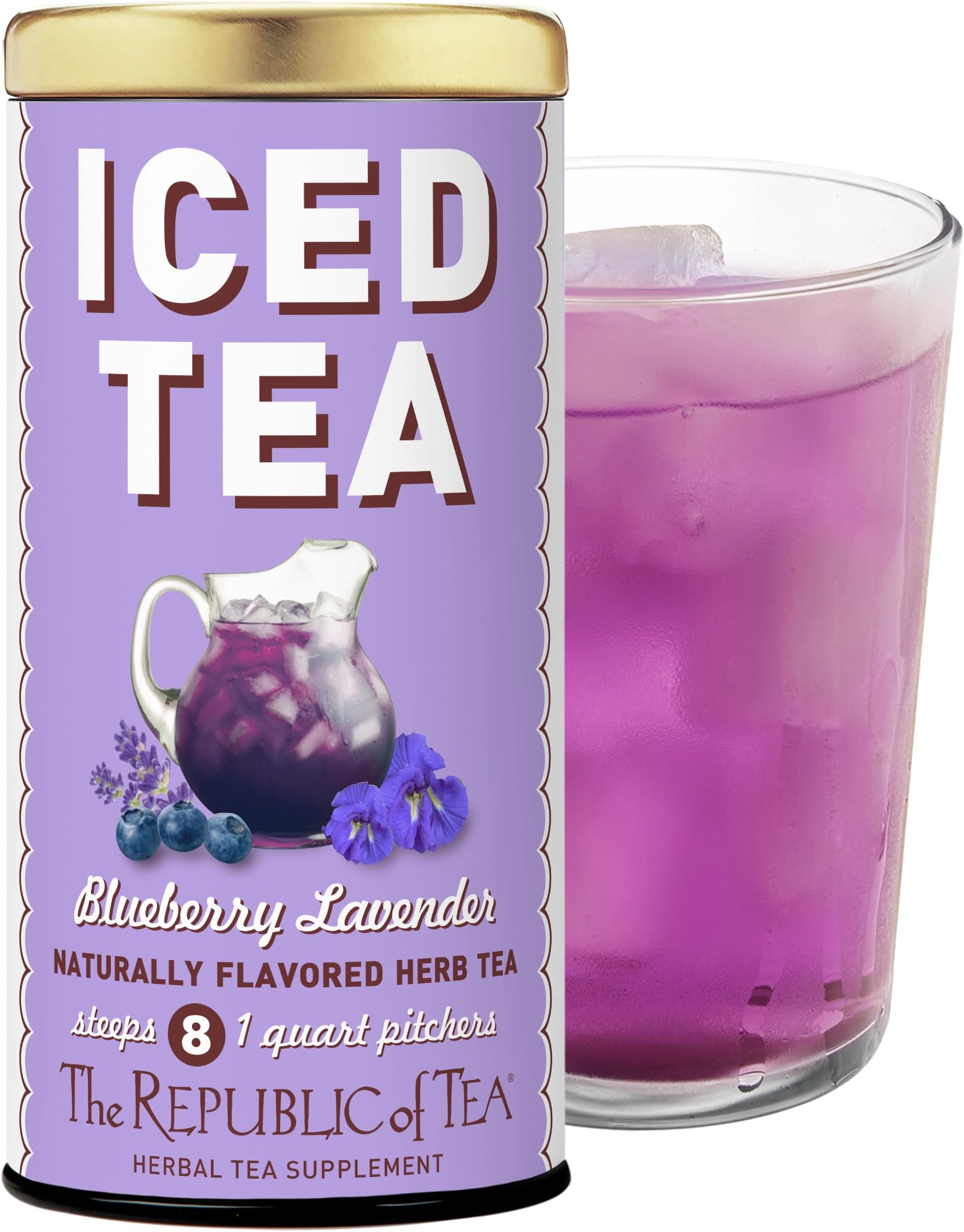 Beautifying Botanicals® Beauty Blueberry Lavender Herbal Iced Tea Bags (8 count)